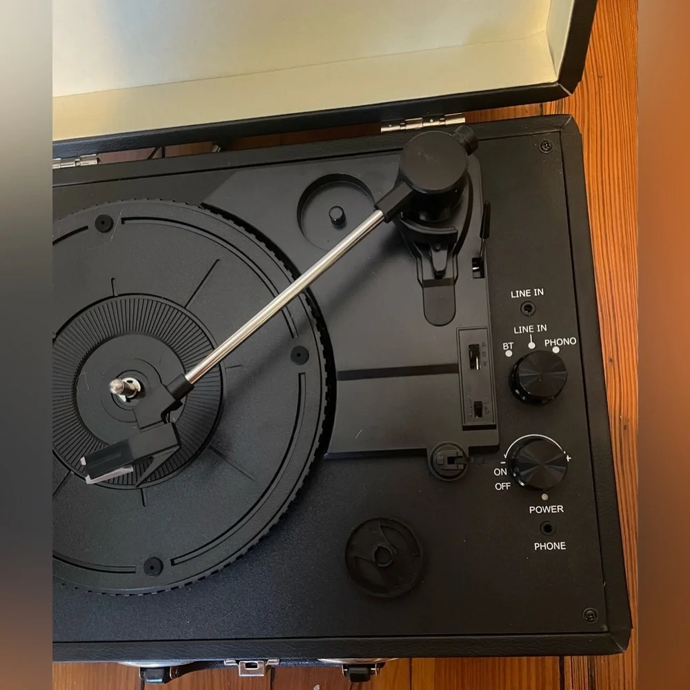 Byron Statics Vinyl Record Player Turntable KTS-601 Black - Picture 3 of 10